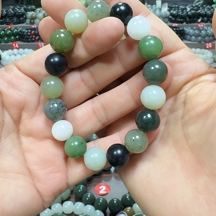 未镶嵌手链和田玉多宝卡12