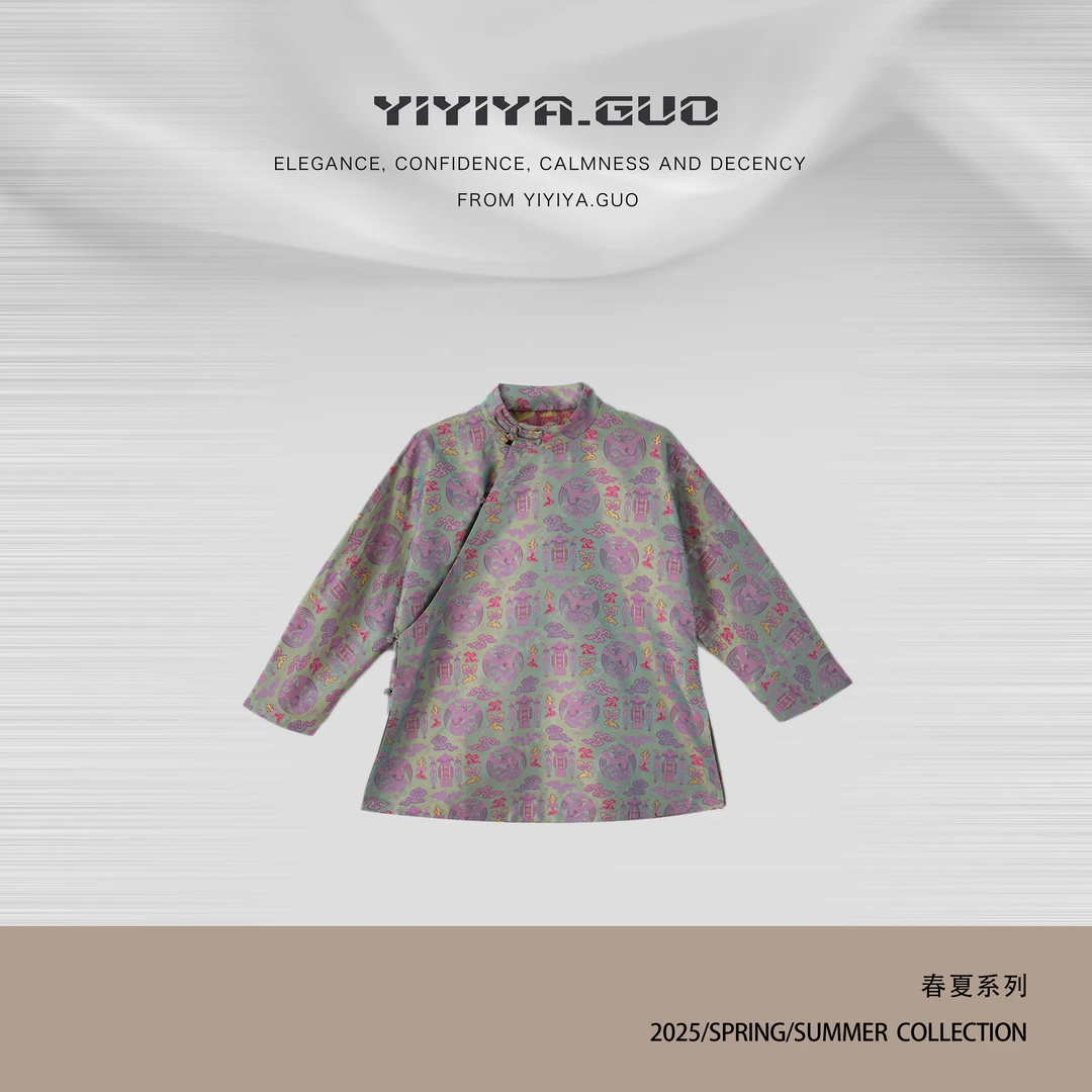 yiyiya.Guo艺艺吖【非遗典藏级·遍地莲花】提花斜襟上衣1017SS52