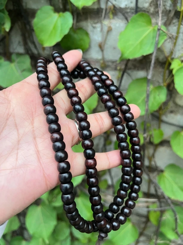 精品高I货材质:海南黄花梨紫油梨老料规格6 X8桶珠手链