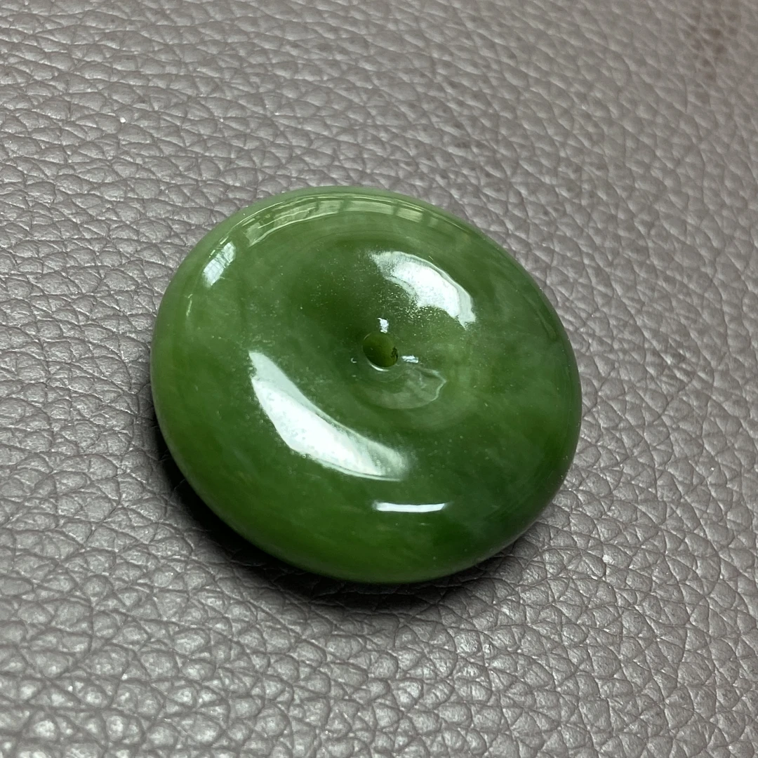 天然和田玉碧玉猫眼平安扣吊坠时尚