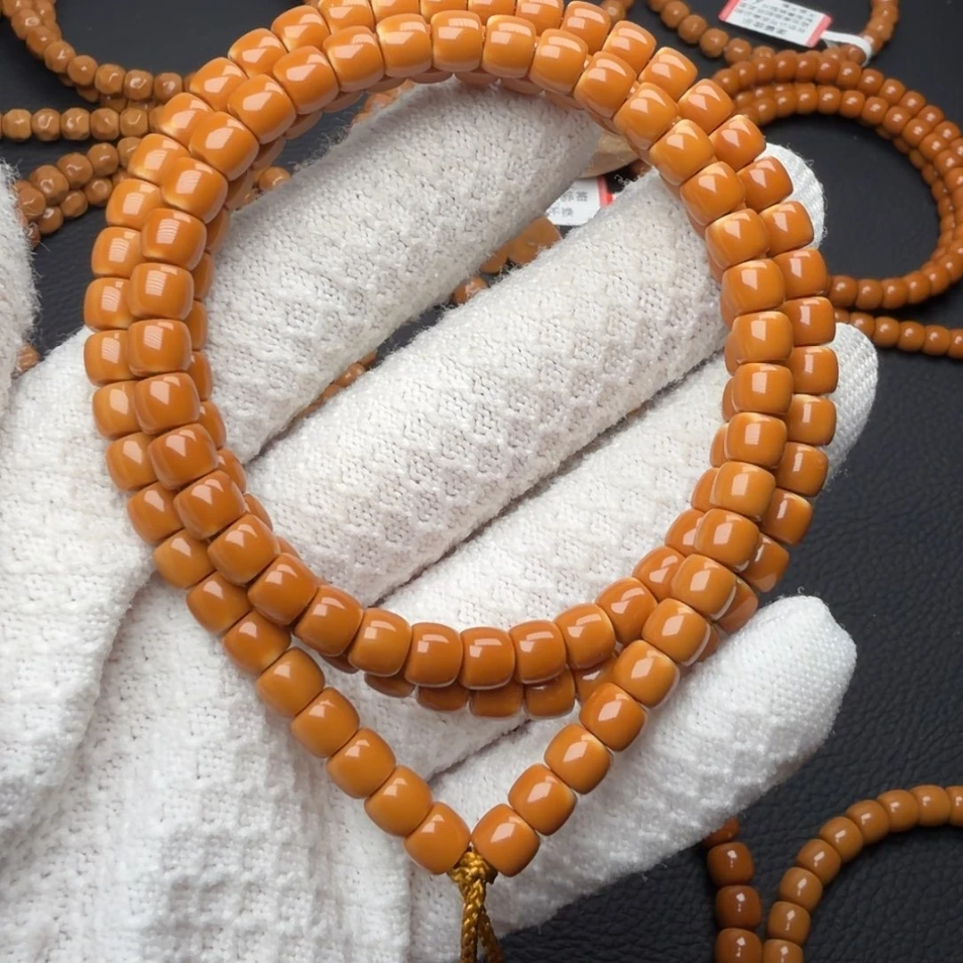 橄榄核手串老挝橄榄核核尖直切微倒角长串5.9mm