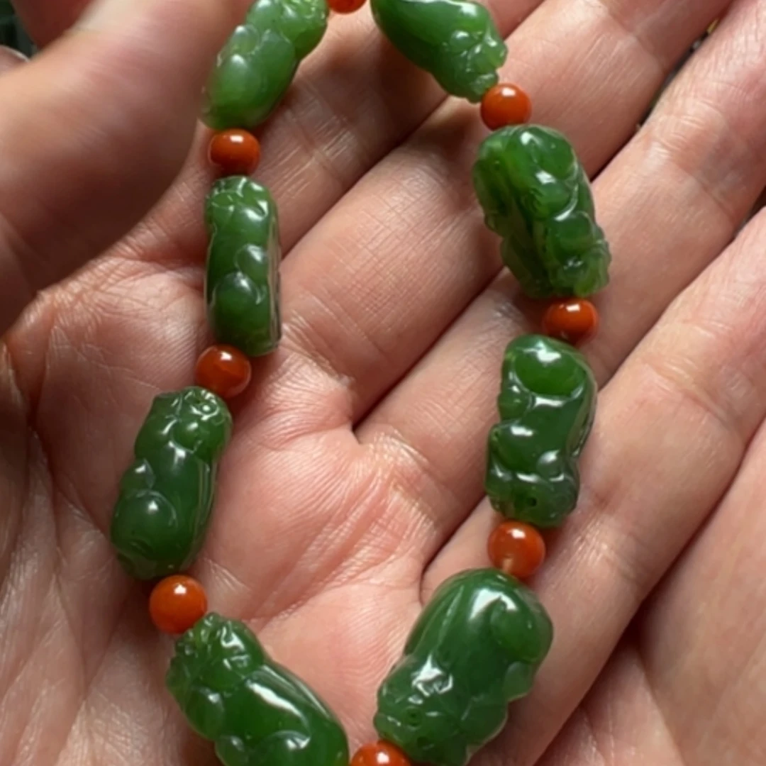 【闪购商品】未镶嵌手串和田玉（碧玉）