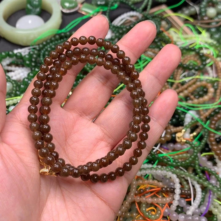 和田玉未镶嵌手链56