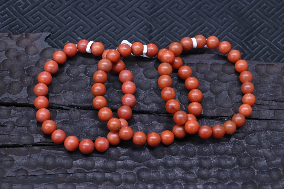 原矿无优化天然保山阿东寨老南红单圈8mm左右手串多样性发一条(福