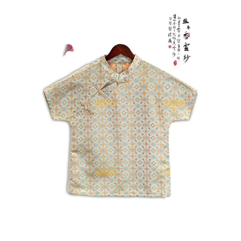 繁花似锦｜重磅夏季新中式国风短袖衬衫-4866