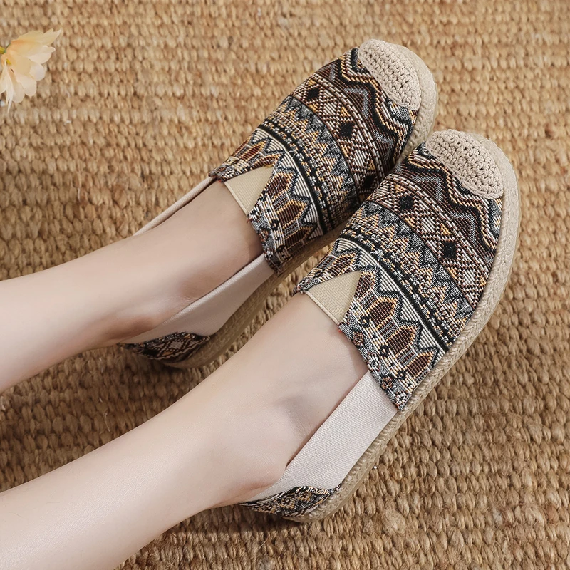 渔夫鞋女2025年春季老北京布鞋女低帮一脚蹬懒人鞋休闲鞋女女式