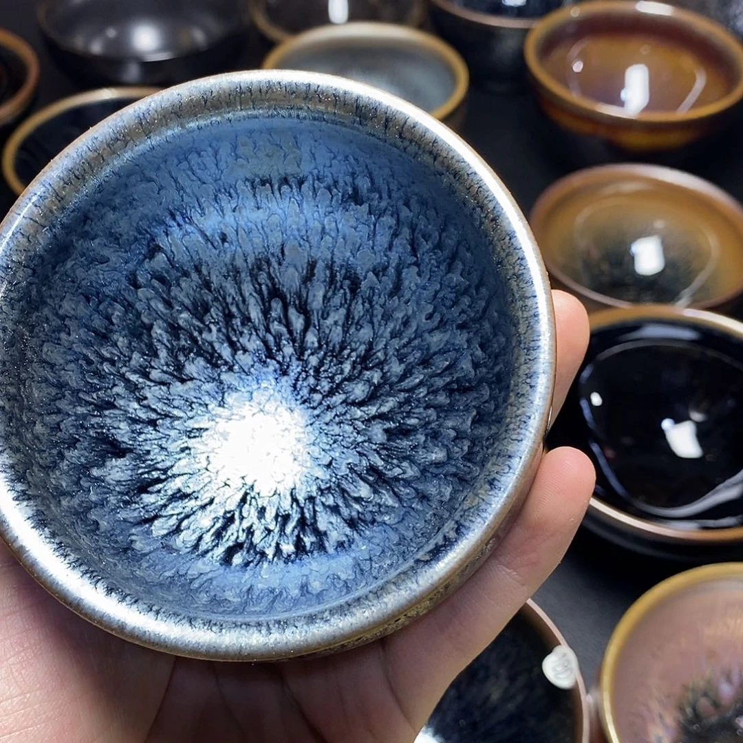 玩***心茶盏百花建窑建盏主人杯