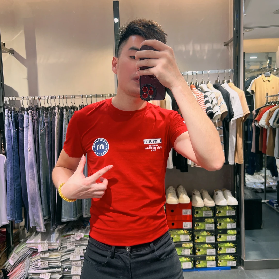 高端印花短袖男夏季2025新款薄款时尚男士t恤修身百搭-6105#