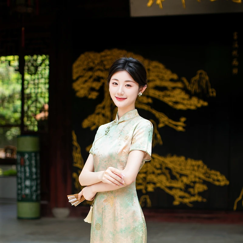 时光裁剪【瑞萱】新中式旗袍国风少女感旗袍日常年轻复古夏季修身