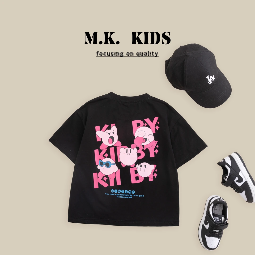 现货童装男童中大童儿童短袖T恤夏季2024新款纯棉休闲时尚XA80471