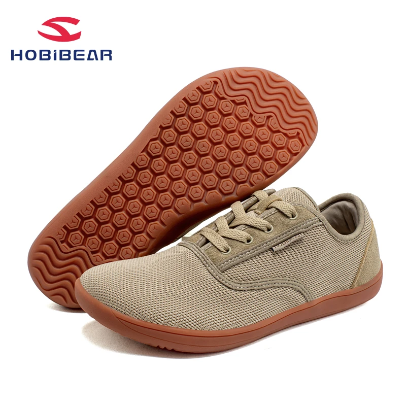 HOBIBEAR男鞋胖脚宽肥运动鞋户外宽头软底宽头鞋男款工作鞋8968