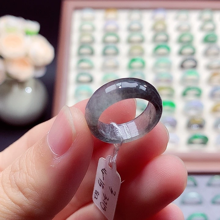 翡翠未镶嵌戒指14-15号