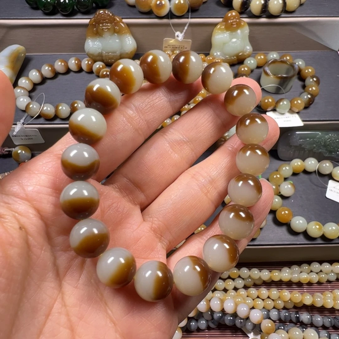 左***罗和田玉未镶嵌手链卡12