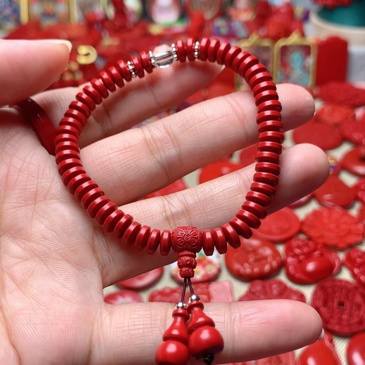 天然辰砂工艺品朱砂手串
