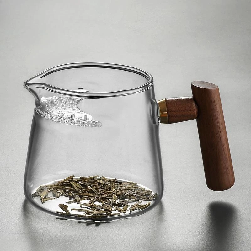 玻璃月牙公道杯耐热过滤泡茶公杯茶漏一体加厚分茶器绿茶专用茶具