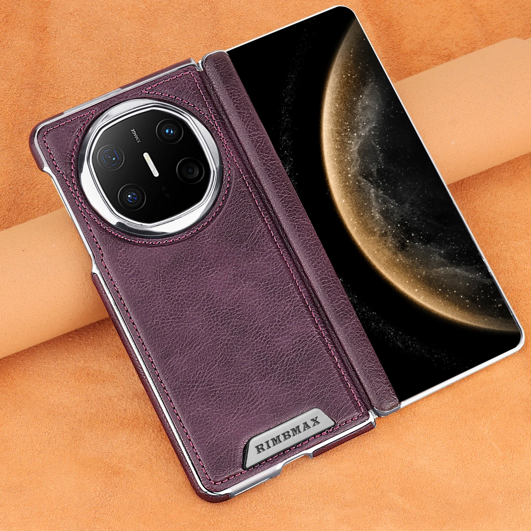 华为MateX6折叠磁吸手机壳高端皮质X5电镀X3轻奢款