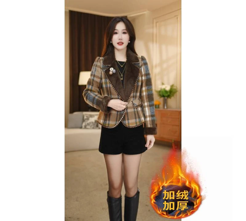 【加绒外套】2025冬季加厚保暖洋气优雅显瘦女士外套M-3XL