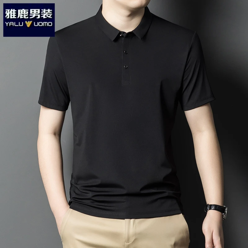 雅鹿男装男装短袖t恤夏季2025新款重磅潮流设计感休闲体恤薄款