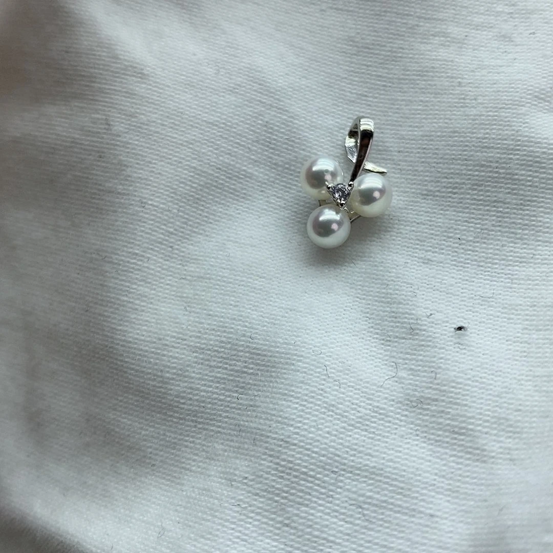 珍珠淡水珍珠银S925镶嵌