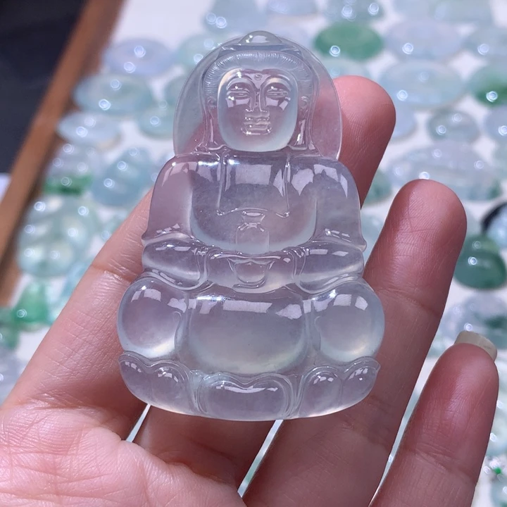 颈饰未镶嵌翡翠高冰正装大观音