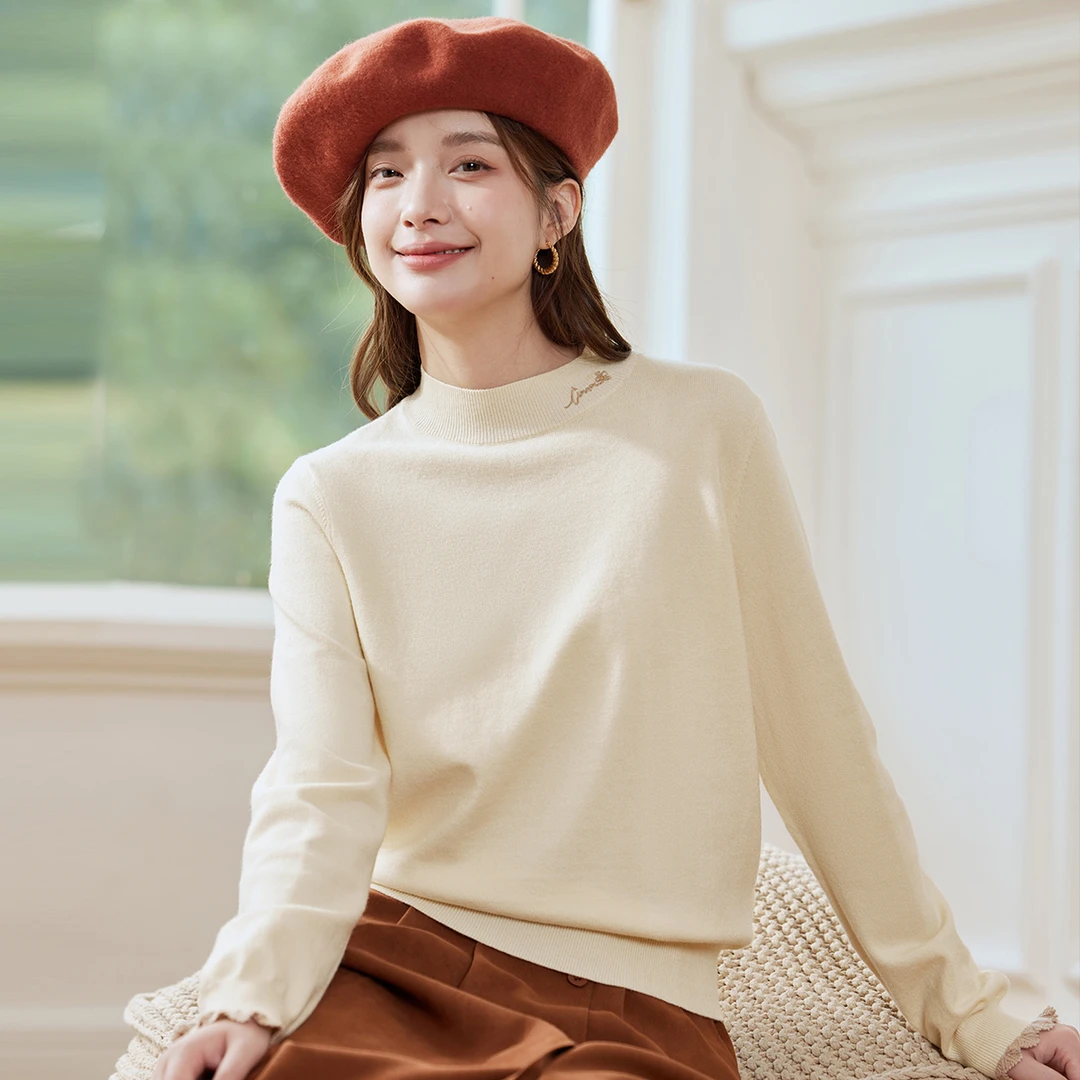 【秋冬毛衣内搭】茵曼冬季女毛衣短款开衫针织长袖休闲薄款百搭爆款