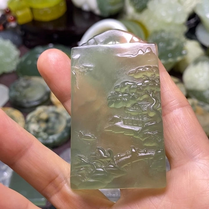 岫玉未镶嵌岫玉颈饰