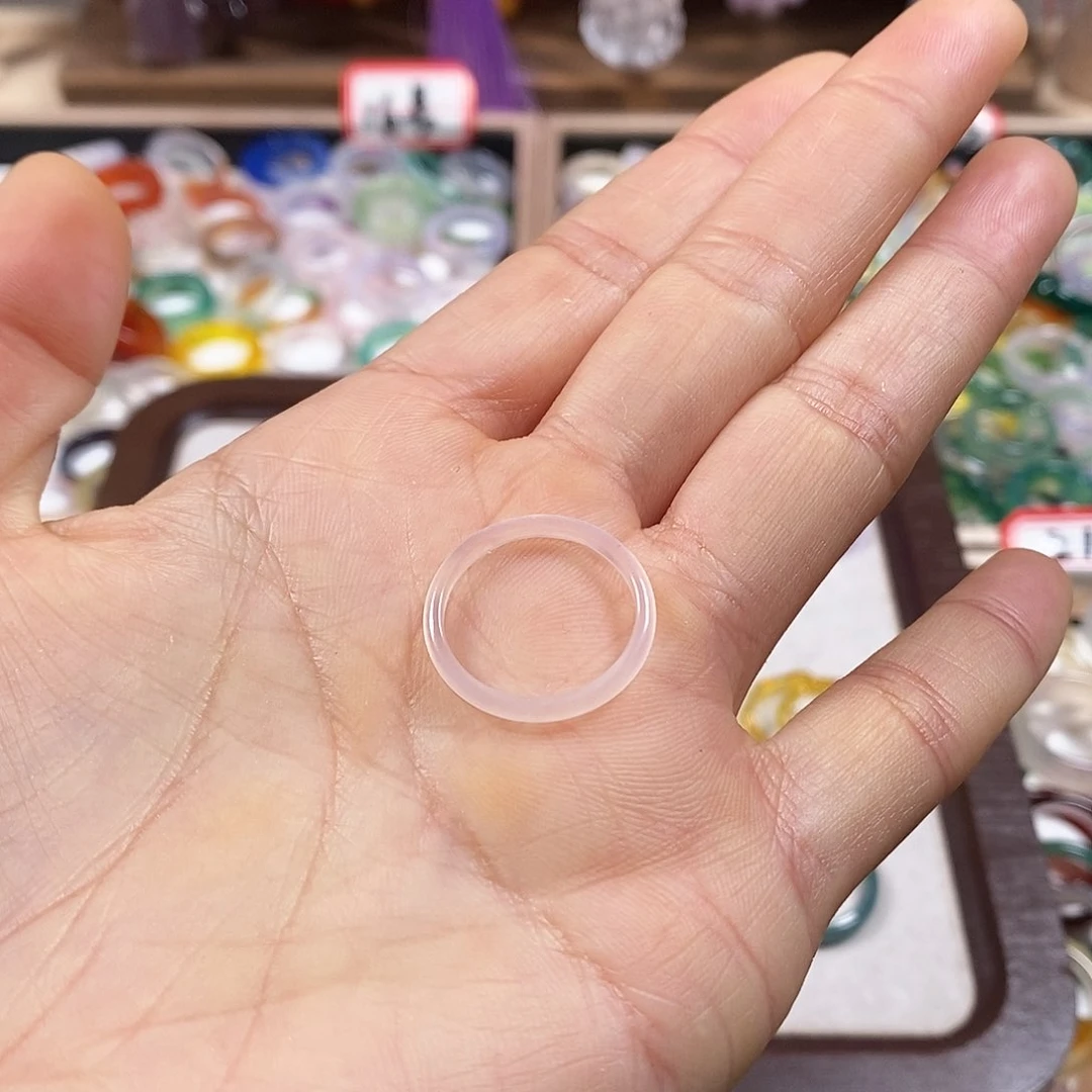 玛瑙/玉髓戒指未镶嵌鱼**。