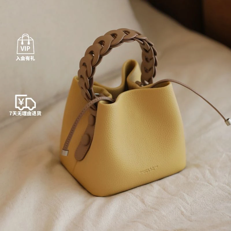 菜篮子手提包包女款爆款2025新款百搭气质单肩斜挎包小众水桶女包