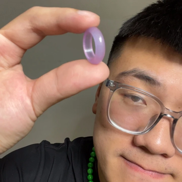 未镶嵌戒指翡翠高端时尚紫罗兰扳指