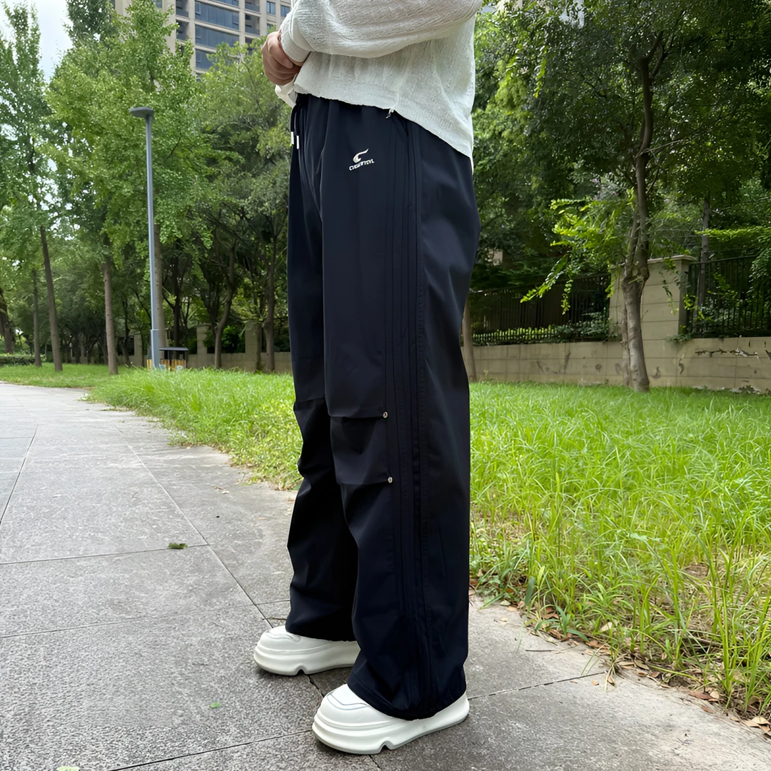 秋款童装青少年休闲户外运动中大童宽松学生直筒抽绳工装裤5121