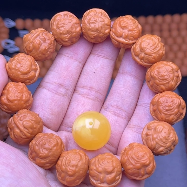 猴头核桃吊坠17蝉王，圆珠