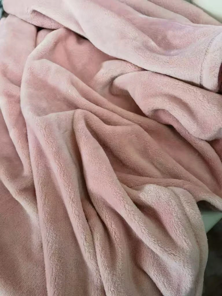 【粉色毯】200*230cm冬季保暖床单盖毯双人绒毯地毯卧室