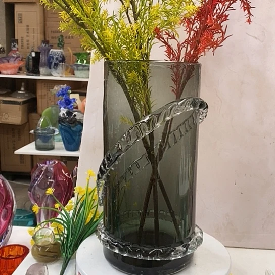 琉璃花瓶高32厘米口径14厘米