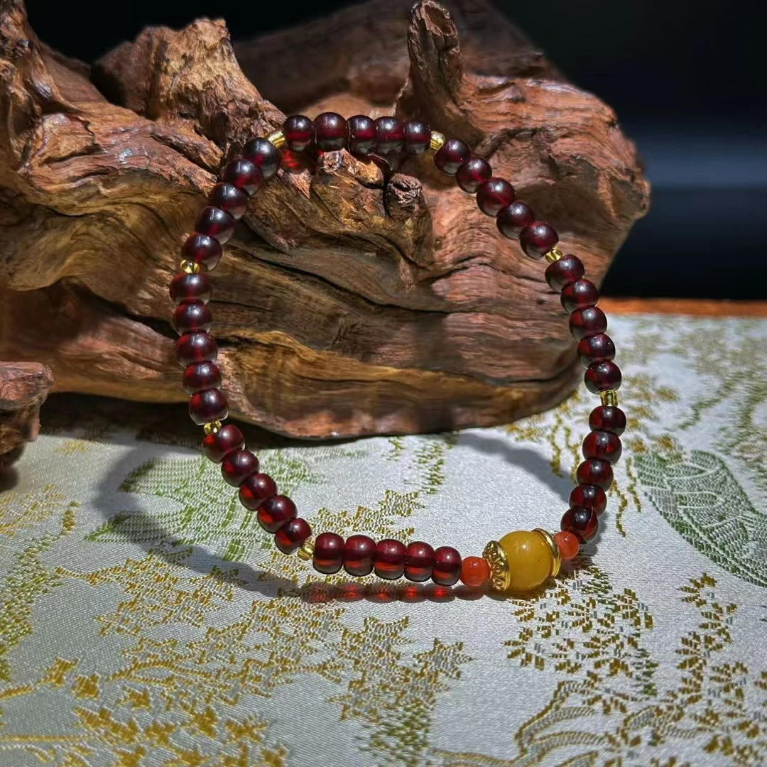 【缪老师严选】YY1023 血珀老型手链 多样性发其一