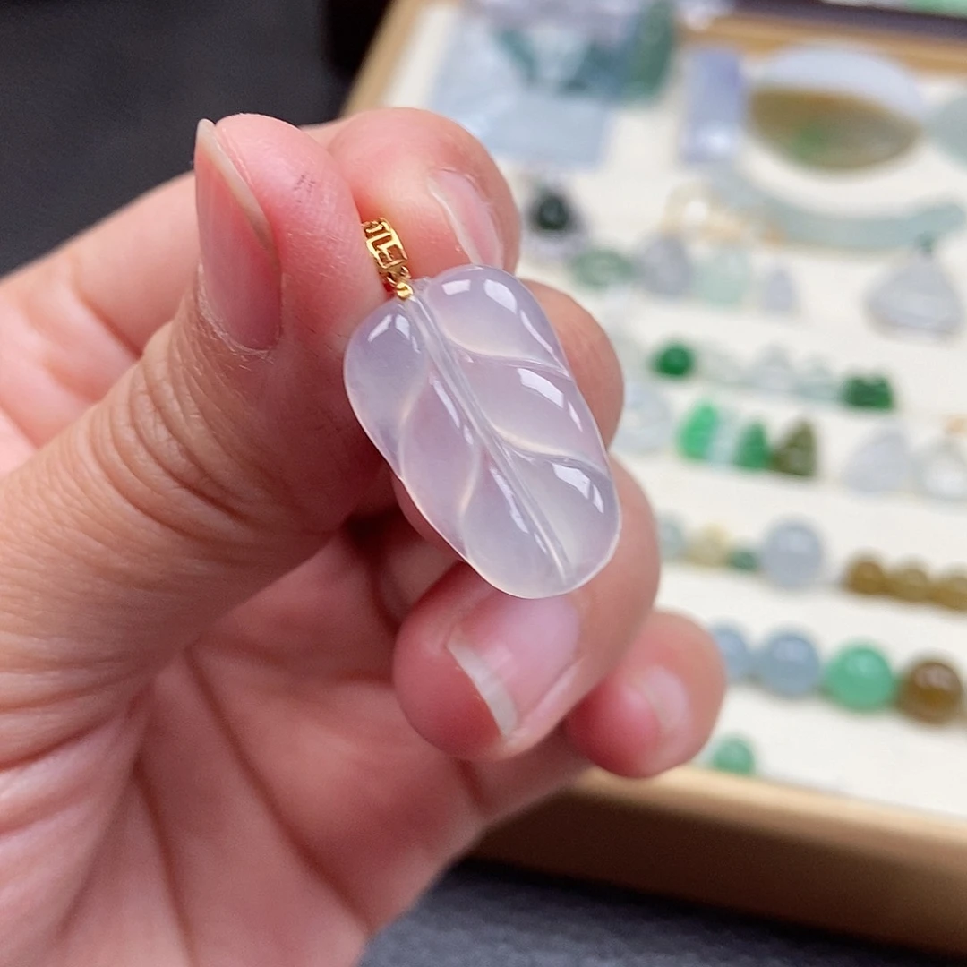 翡翠18K金镶嵌手串翡翠