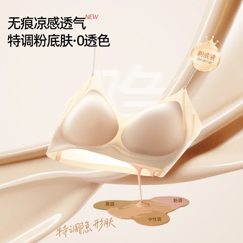 舒适无痕内衣女士小胸聚拢无钢圈不勒收副乳防下垂舒适美背文胸罩