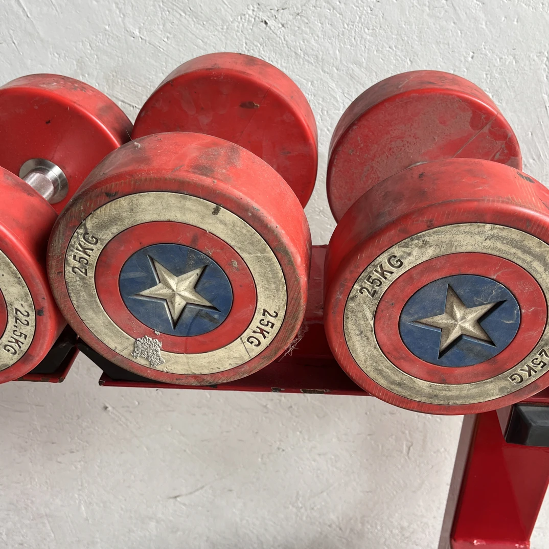 25kg二手哑铃一对有明显使用痕迹能接受再拍