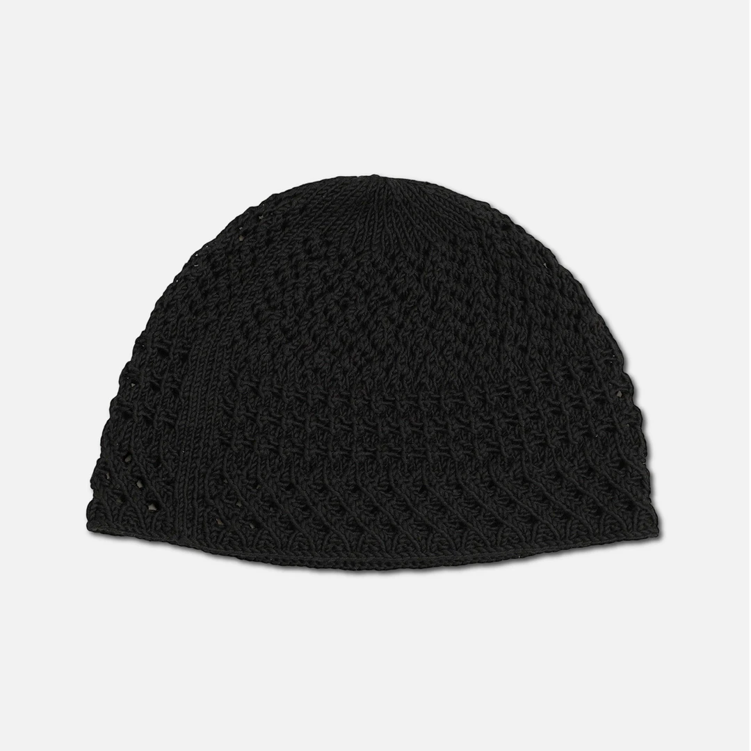 莱赛尔黑色针织小众百搭显头小时尚针织帽853M001