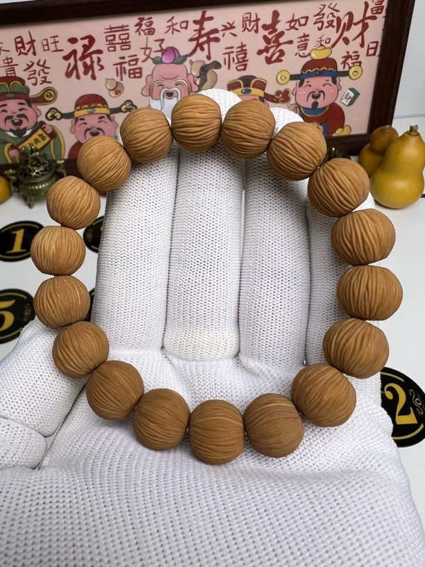 尚云轩出品-猴头手串-金丝-原皮原色-全品无暇-尺寸13mm+