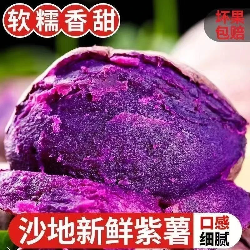 大誉-【现挖新鲜紫薯5斤装】软糯香甜新鲜沙地紫薯香薯当季粗粮蔬菜