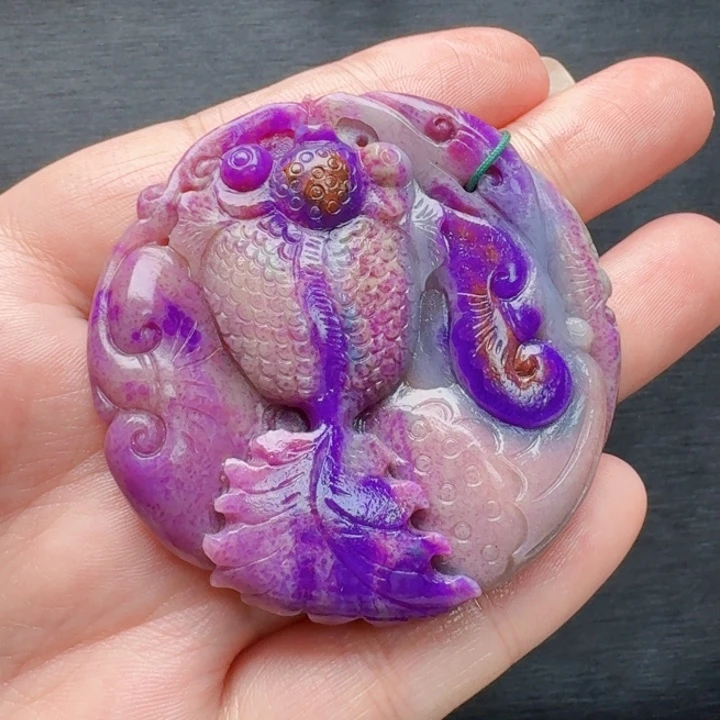 苏纪石（舒俱来）未镶嵌圆牌雕刻