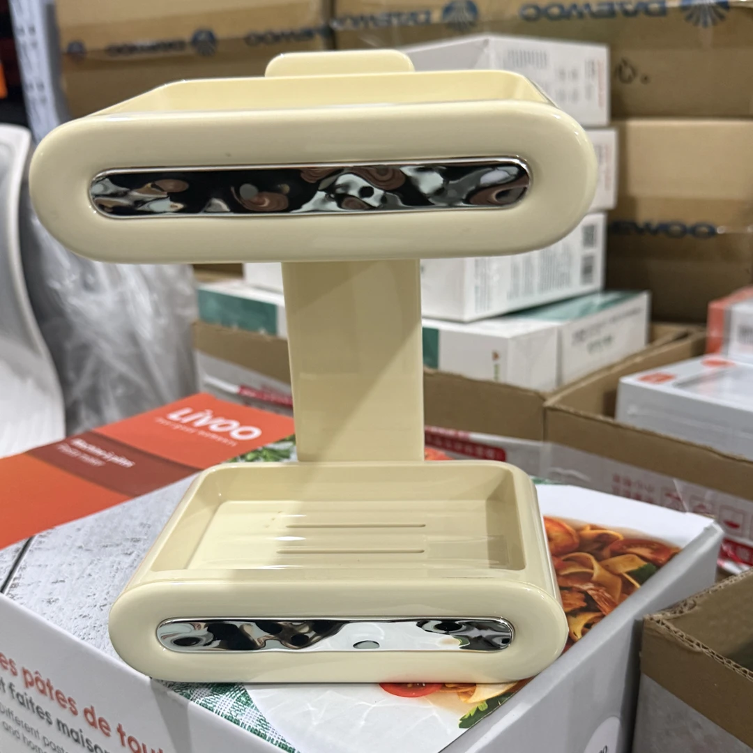 可抽拉双层肥皂盒简约手工沥水收纳盒