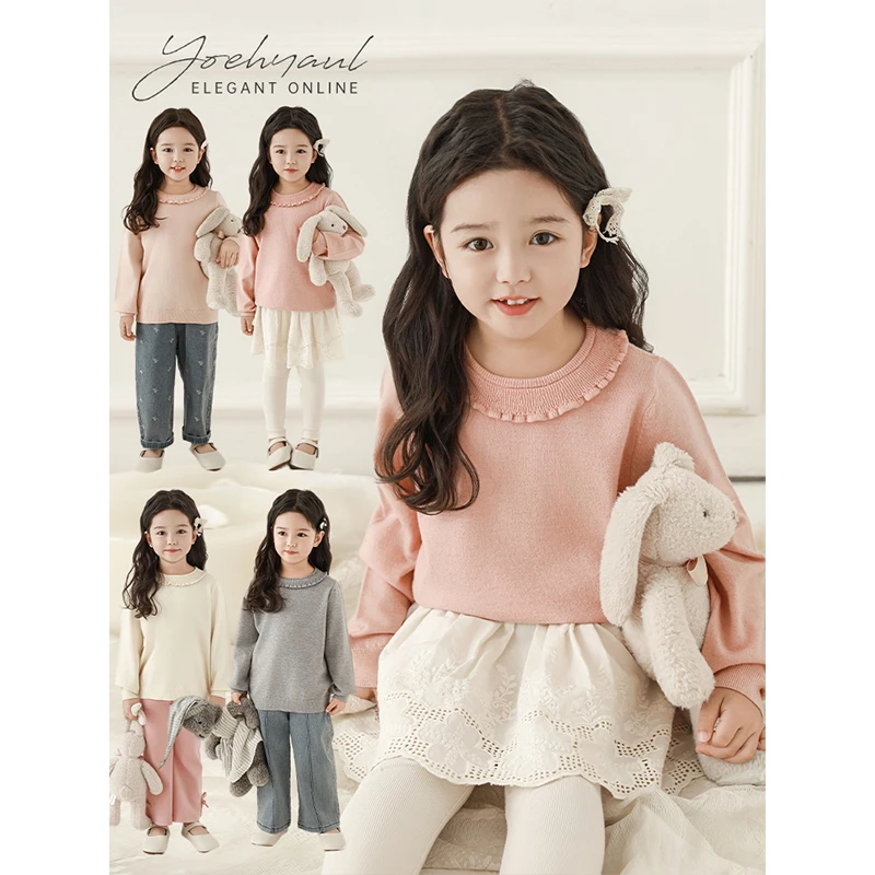 YOEHYAUL/幼悠幼悠【优雅韩风】春贰波春秋百搭亲肤毛衣打底衫C3283