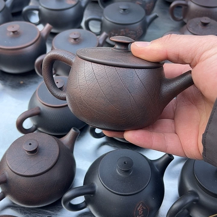 漂***你建水紫陶叶脉纹汉瓦全品