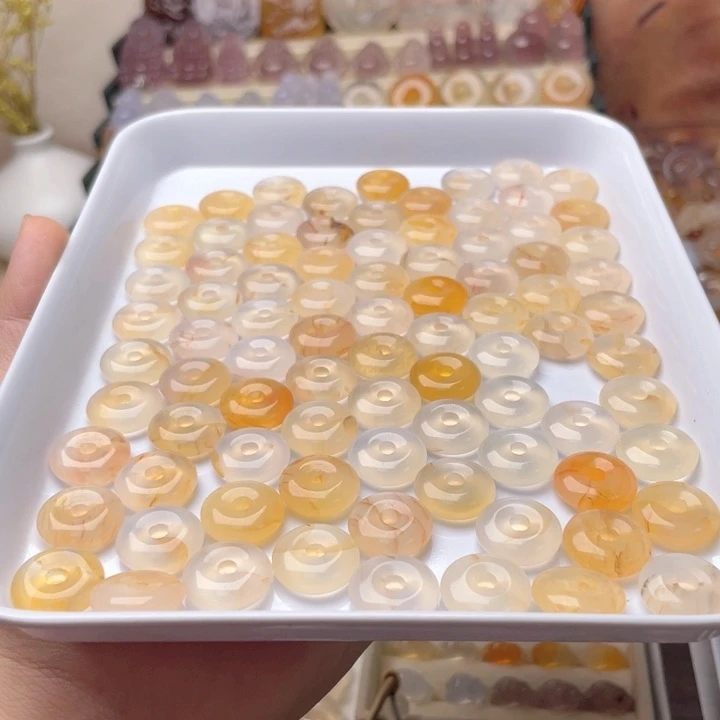 玛瑙/玉髓未镶嵌玛瑙福利龙纹扣子
