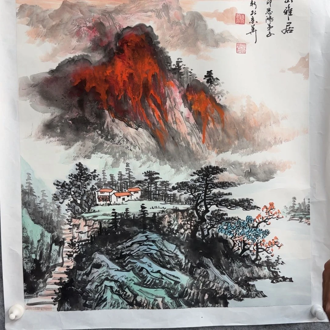 悲鸿弟子陈日新老师画作