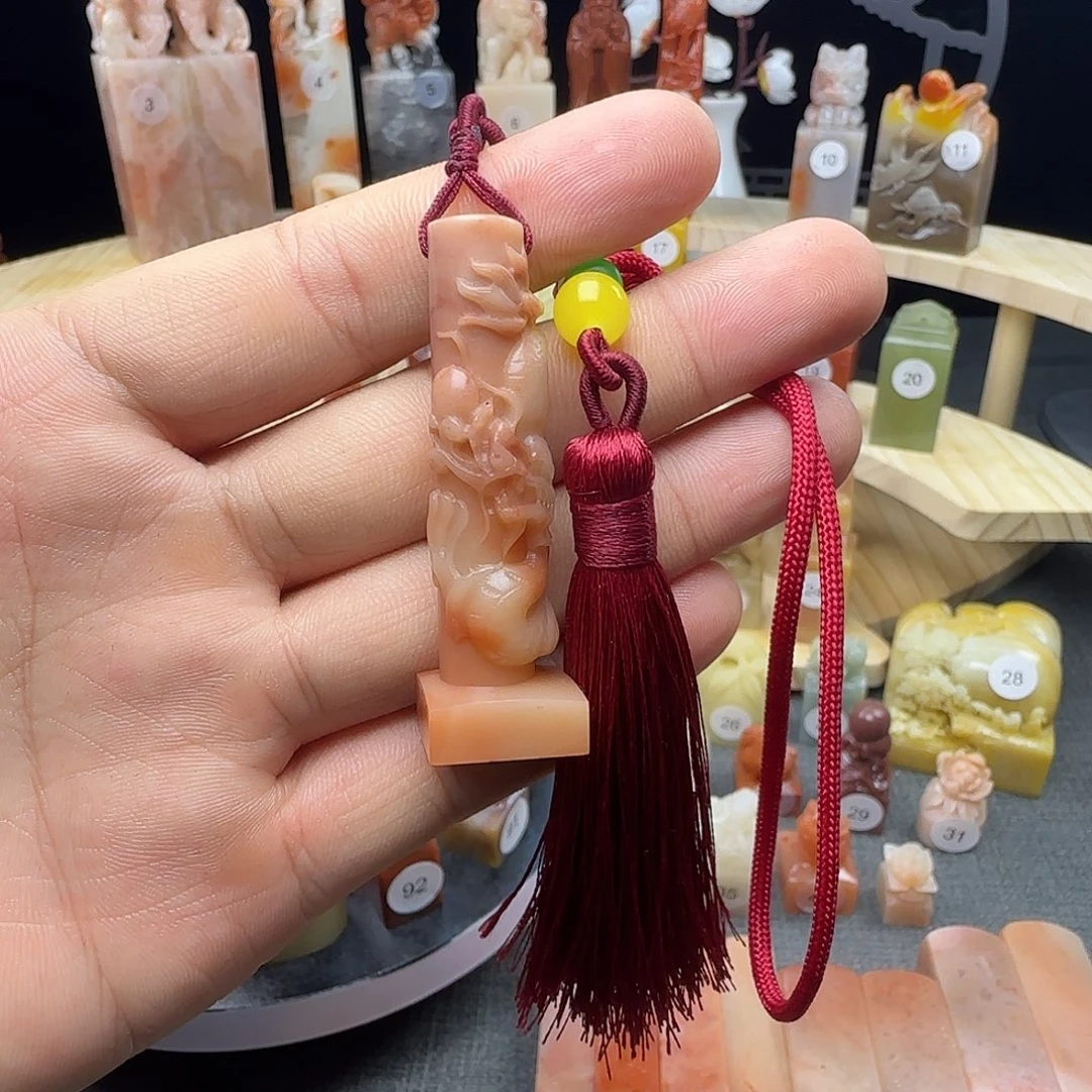 寿山石印石芙蓉龙腾天下1.5公分印面