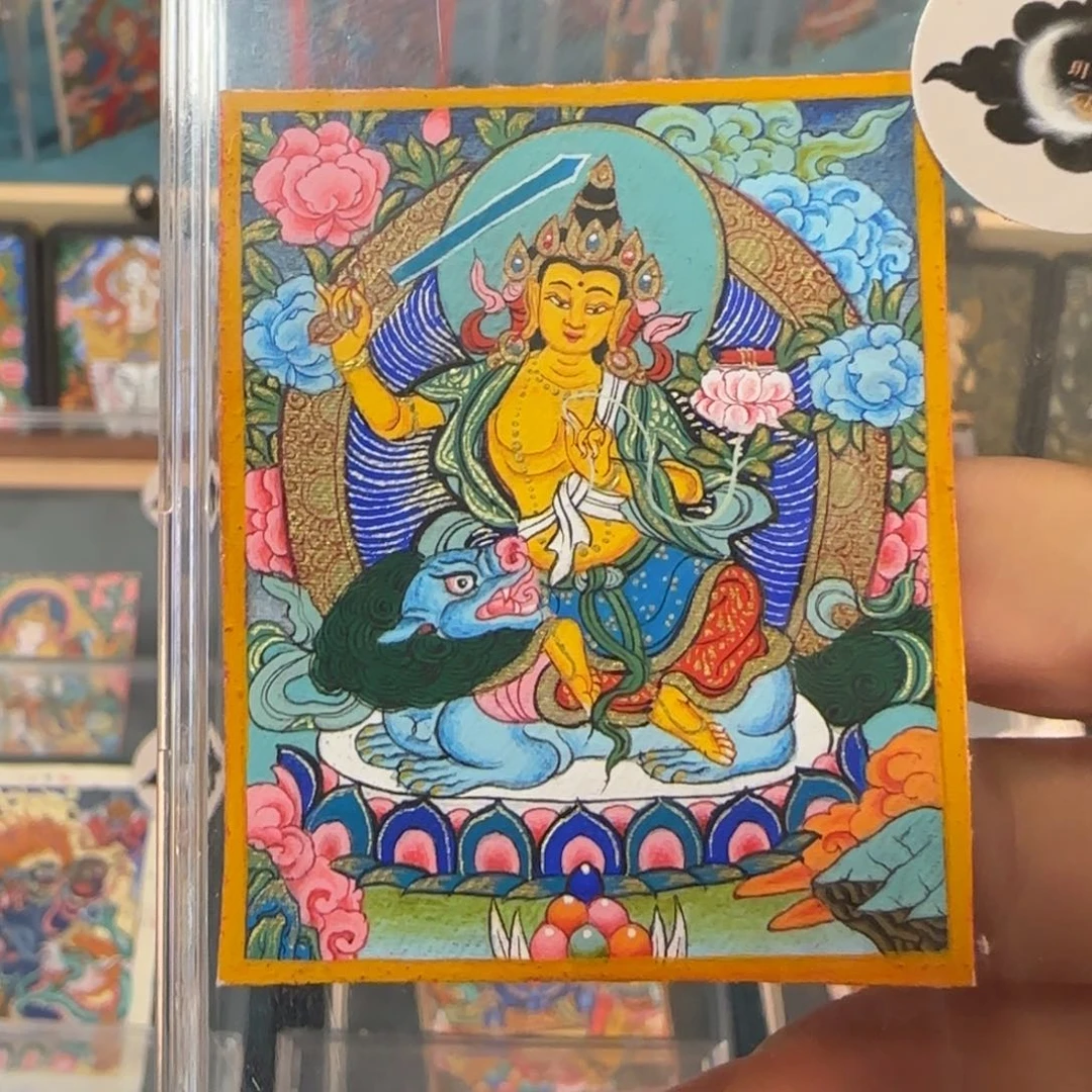 吊坠纯手绘矿物质颜料文书