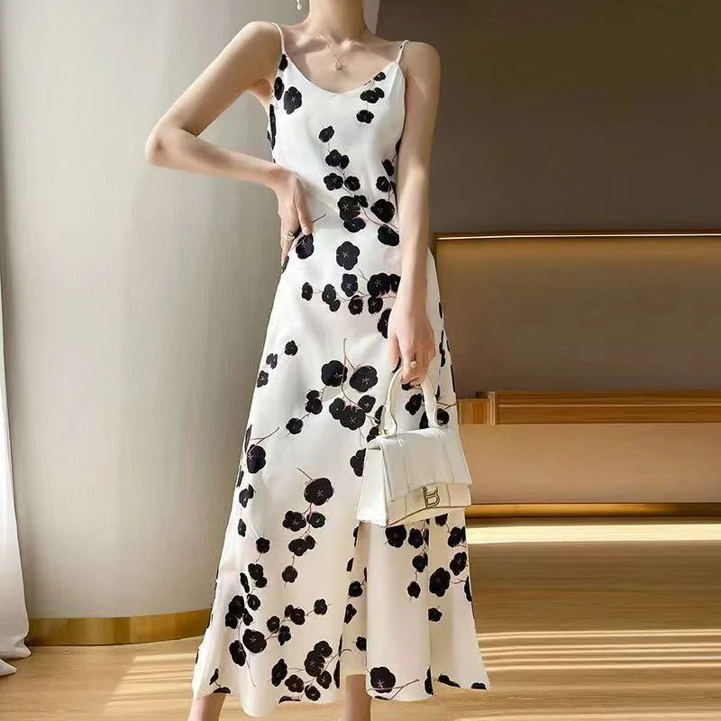 碎花连体吊带连衣裙内搭外穿度假休闲日常海边沙滩性感长裙时尚女