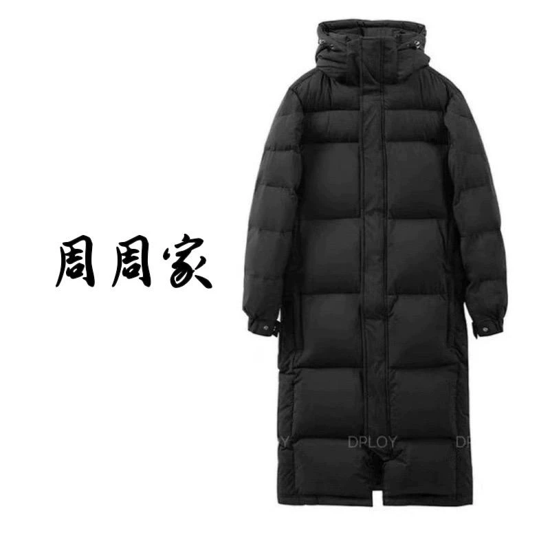 加厚升级版鹅绒服男女同款情侣款   中戏长款